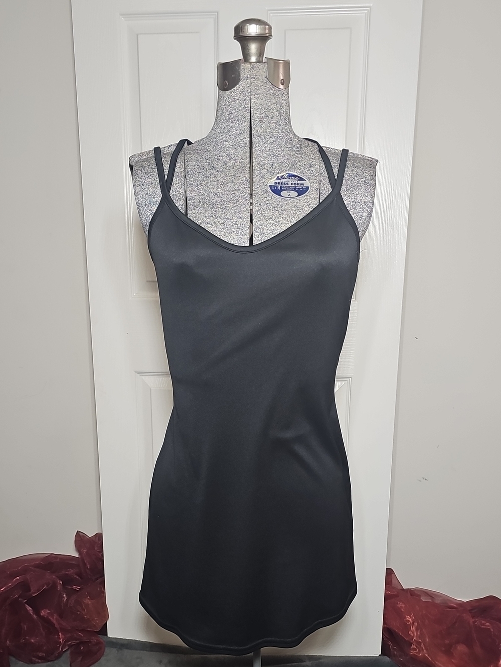 IZ California Vintage Black Crisscross Strappy Slip Dress S/M